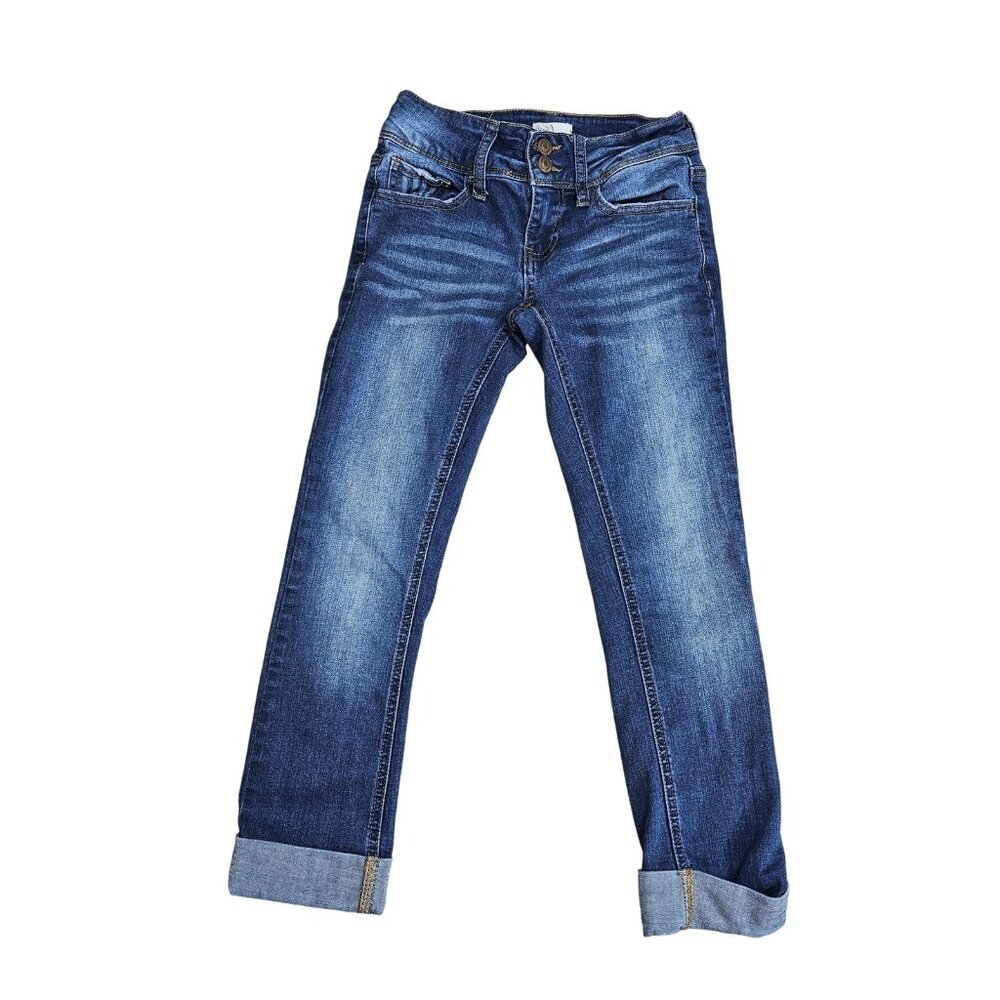 SO Jeans Womens 0 Blue Cuffed Skinny Stretch Denim Mid Rise‎ Casual Pants